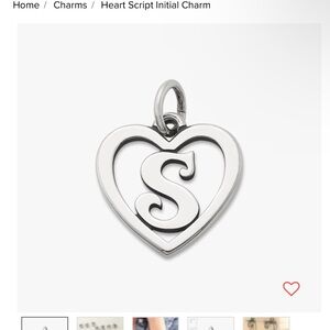 JAMES AVERY- heart script initial charm